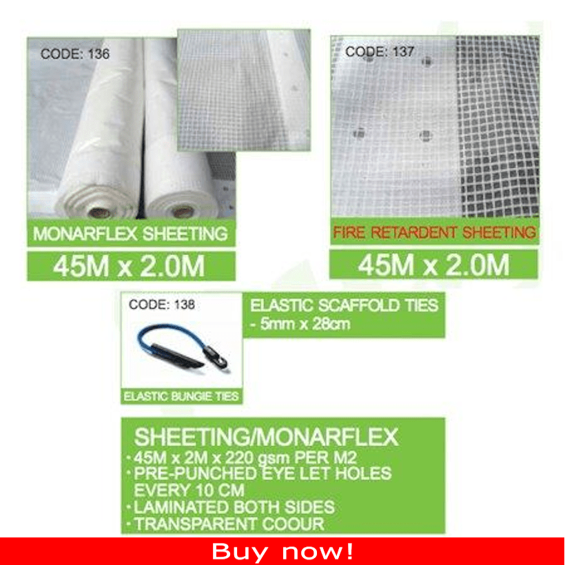 Monarflex Fire Retardant Sheeting Top Nets